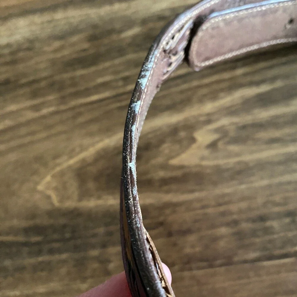 Handcrafted Brown Leather Belt 36 Inches